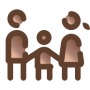 Cartoon graphic of family